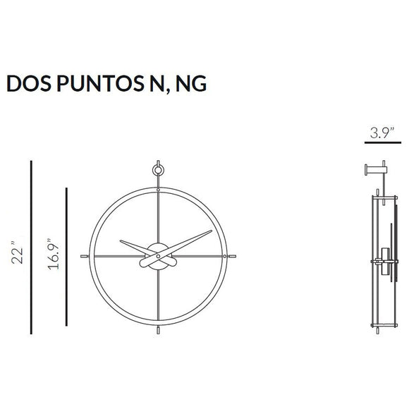 Dos Puntos Wall Clock Wall Clocks Nomon