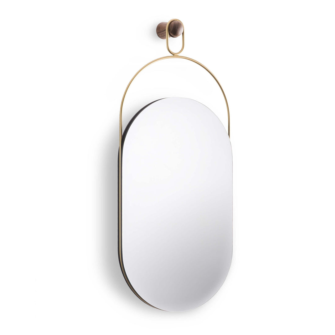 Eslabon Mirror Mirrors Nomon Walnut and Brass