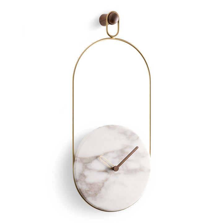 Eslabon Wall Clock Wall Clocks Nomon Sahara Noir Marble / Brass