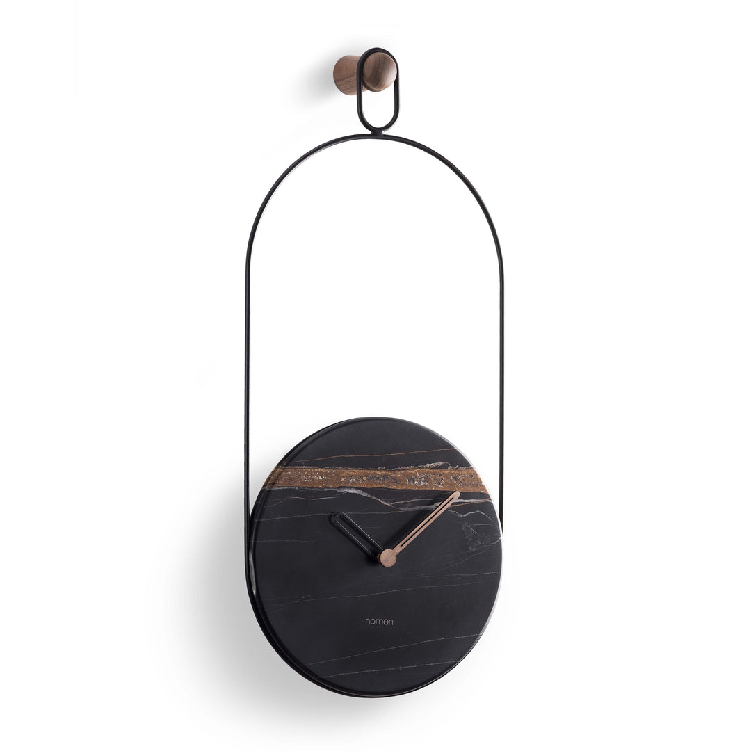 Eslabon Wall Clock Wall Clocks Nomon Sahara Noir Marble / Black