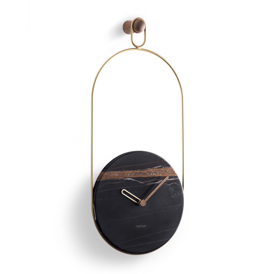 Eslabon Wall Clock Wall Clocks Nomon Emperador Marble / Brass