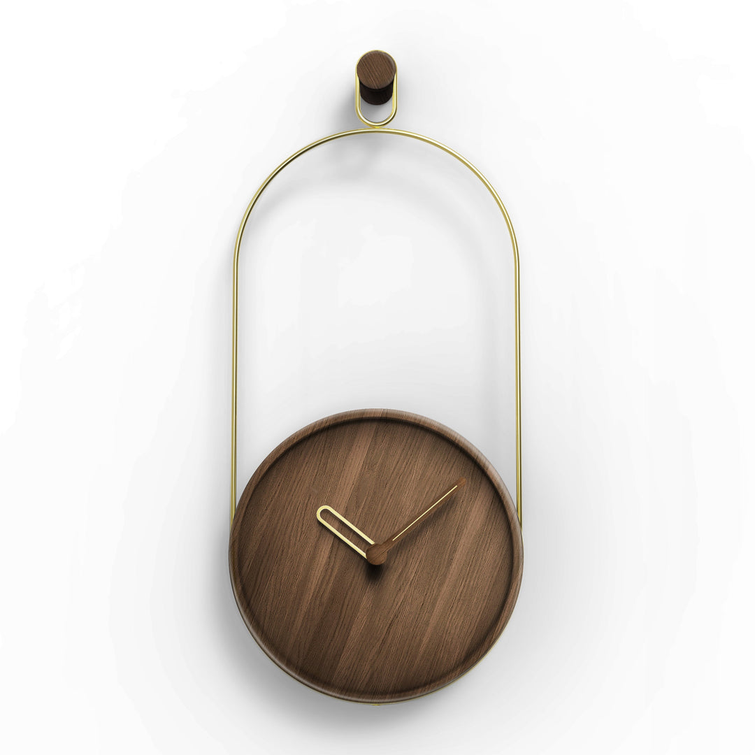 Eslabon Wall Clock Wall Clocks Nomon Walnut / Brass
