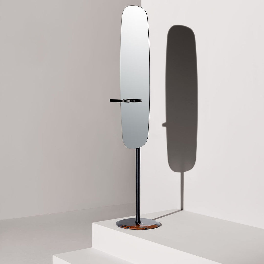 Floor Mirror Mirrors Nomon Black and Sahara Noir Marble