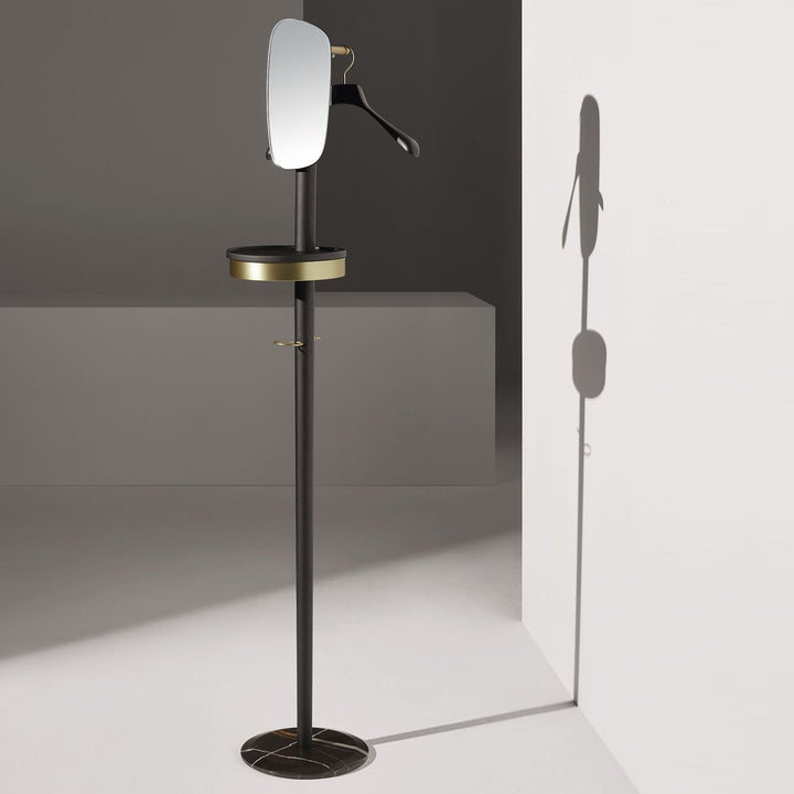 Galan Valet Stand Coat & Hat Racks Nomon Black / Sahara Noir Marble and Brass