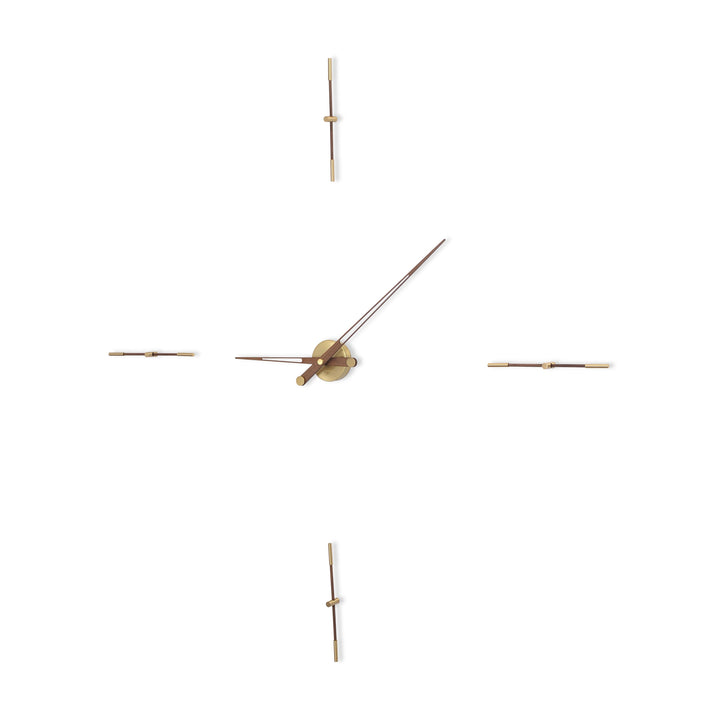 Merlin Wall Clock Wall Clocks Nomon Brass / Walnut 4 Medium: 49.2 in width