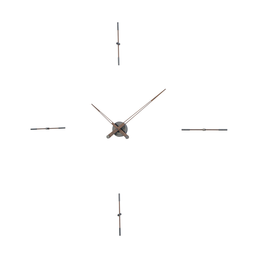 Merlin Wall Clock Wall Clocks Nomon Graphite / Walnut 4 Medium: 49.2 in width