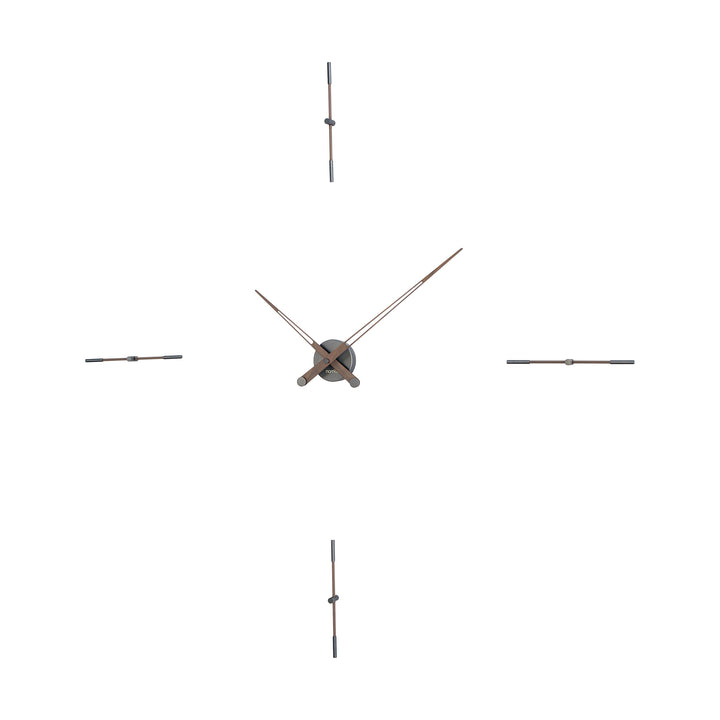Merlin Wall Clock Wall Clocks Nomon Graphite / Walnut 4 Medium: 49.2 in width