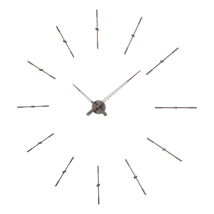 Merlin Wall Clock Wall Clocks Nomon Graphite / Walnut 12 Medium: 49.2 in width