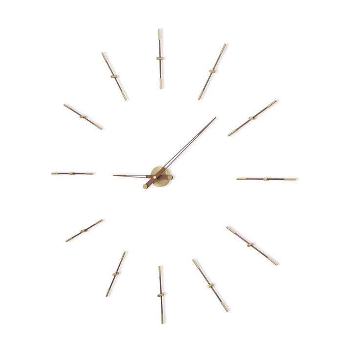 Merlin Wall Clock Wall Clocks Nomon Brass / Walnut 12 Medium: 49.2 in width
