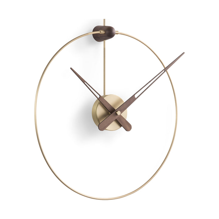 Micro Anda Wall Clock Wall Clocks Nomon Brass / Walnut