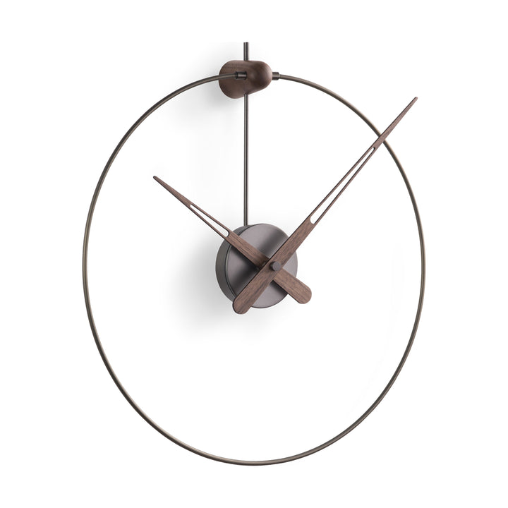 Micro Anda Wall Clock Wall Clocks Nomon Graphite / Walnut