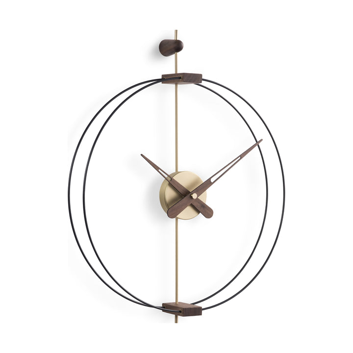 Micro Barcelona Wall Clock Wall Clocks Nomon Black / Brass / Walnut