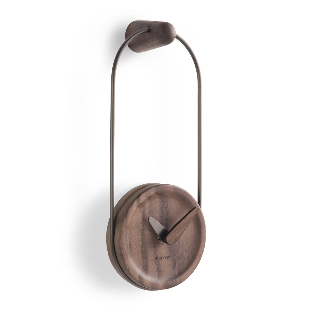 Micro Eslabon Wall Clock Wall Clocks Nomon Walnut / Graphite