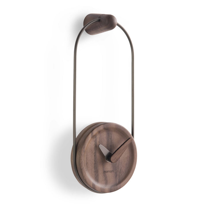 Micro Eslabon Wall Clock Wall Clocks Nomon Walnut / Graphite