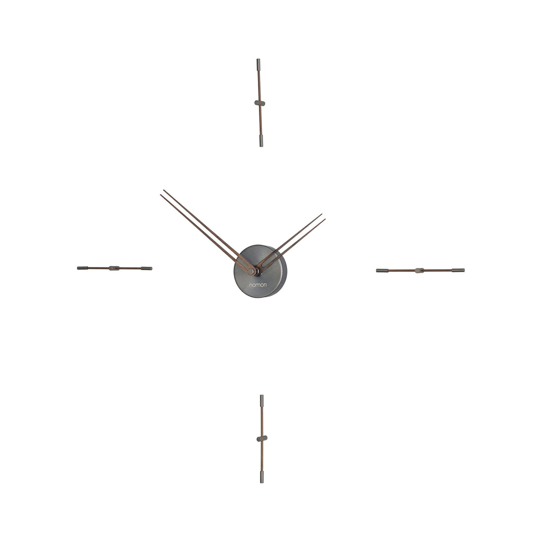 Merlin Wall Clock Wall Clocks Nomon Graphite / Walnut 4 Mini: 27.6 in width