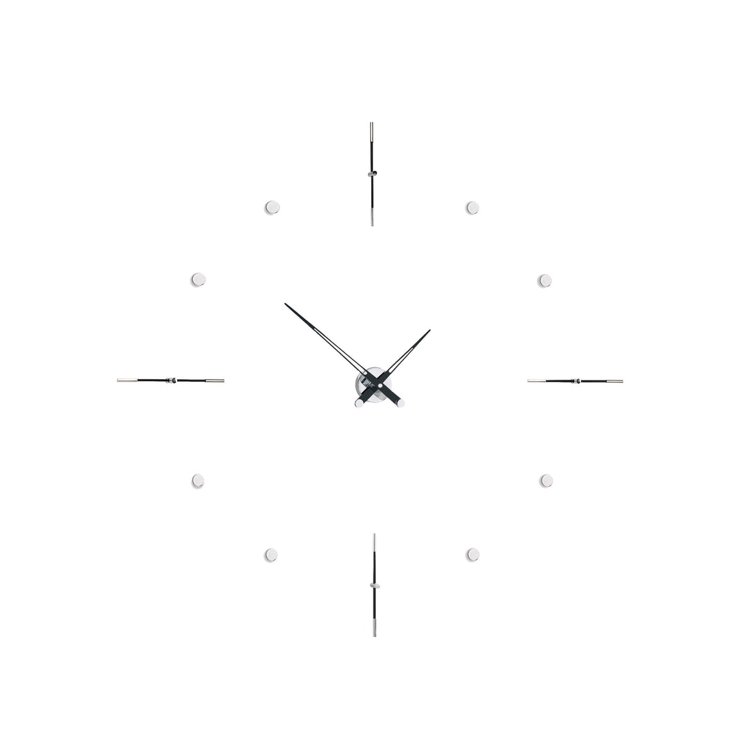 Mixto Wall Clock Wall Clocks Nomon Chrome / Black Small: 43.3 in width