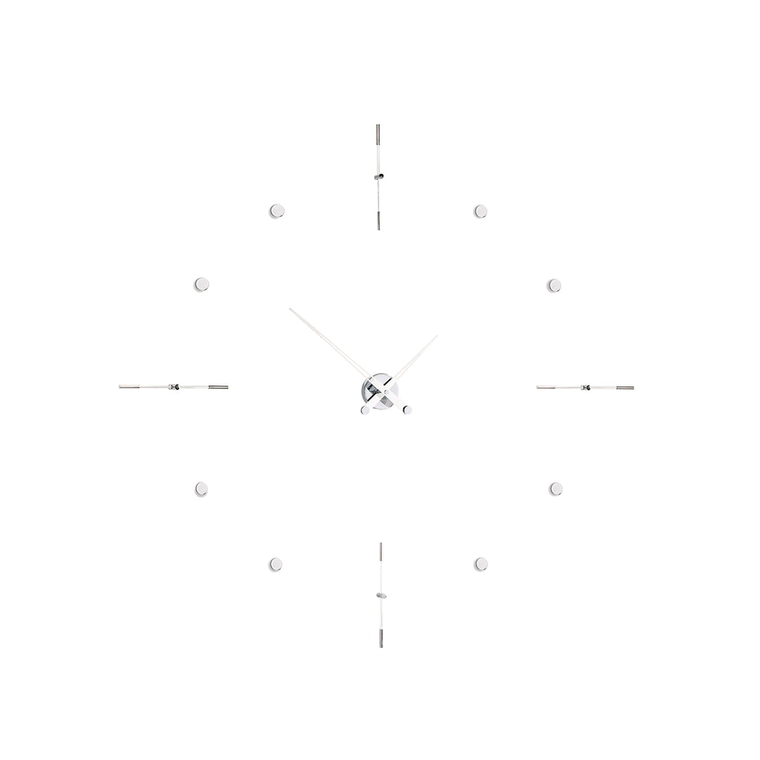 Mixto Wall Clock Wall Clocks Nomon Chrome / White Small: 43.3 in width