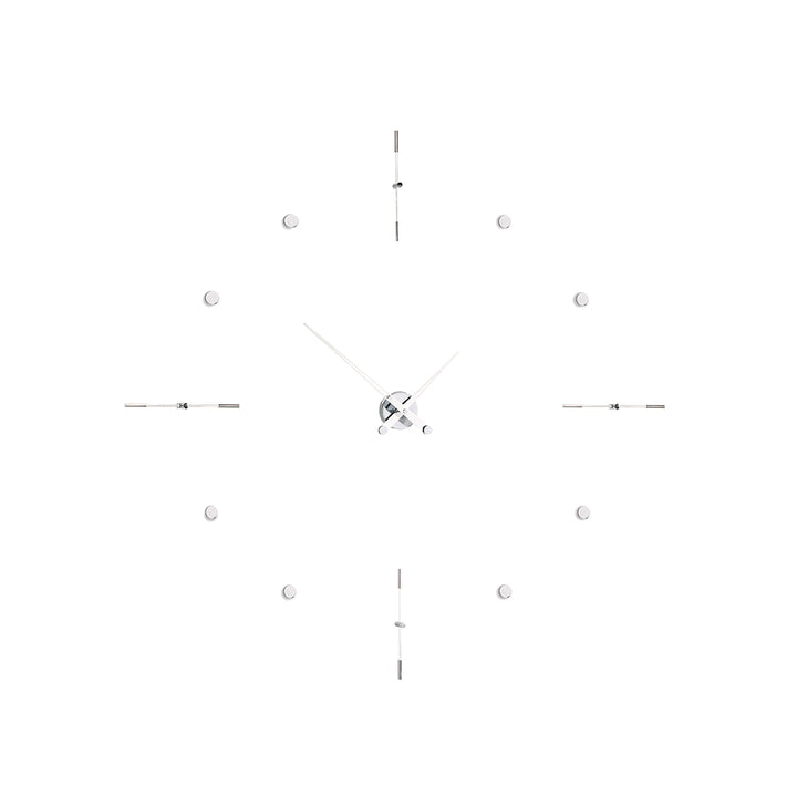 Mixto Wall Clock Wall Clocks Nomon Chrome / White Small: 43.3 in width