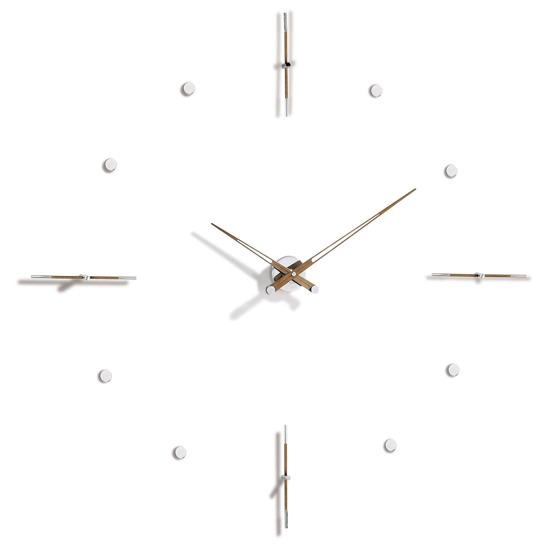 Mixto Wall Clock Wall Clocks Nomon Chrome / Walnut Large: 61 in width