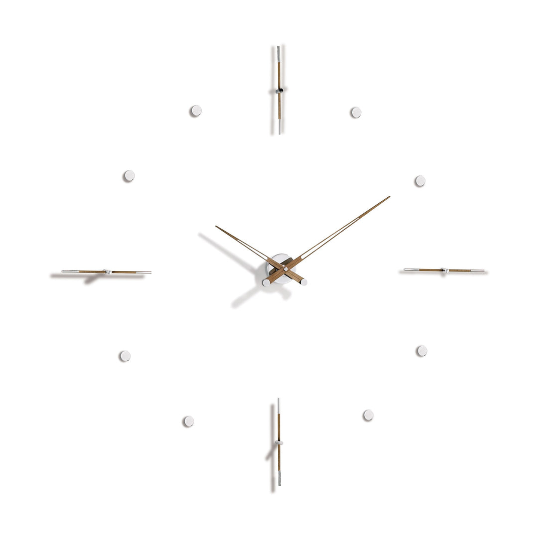 Mixto Wall Clock Wall Clocks Nomon Chrome / Walnut Medium: 49.2 in width