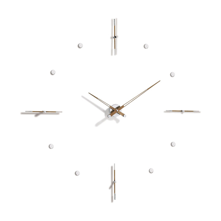 Mixto Wall Clock Wall Clocks Nomon Chrome / Walnut Medium: 49.2 in width