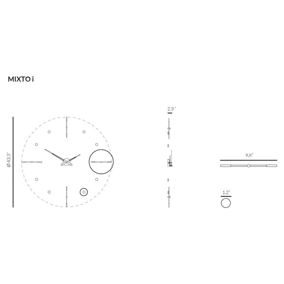 Mixto Wall Clock Wall Clocks Nomon