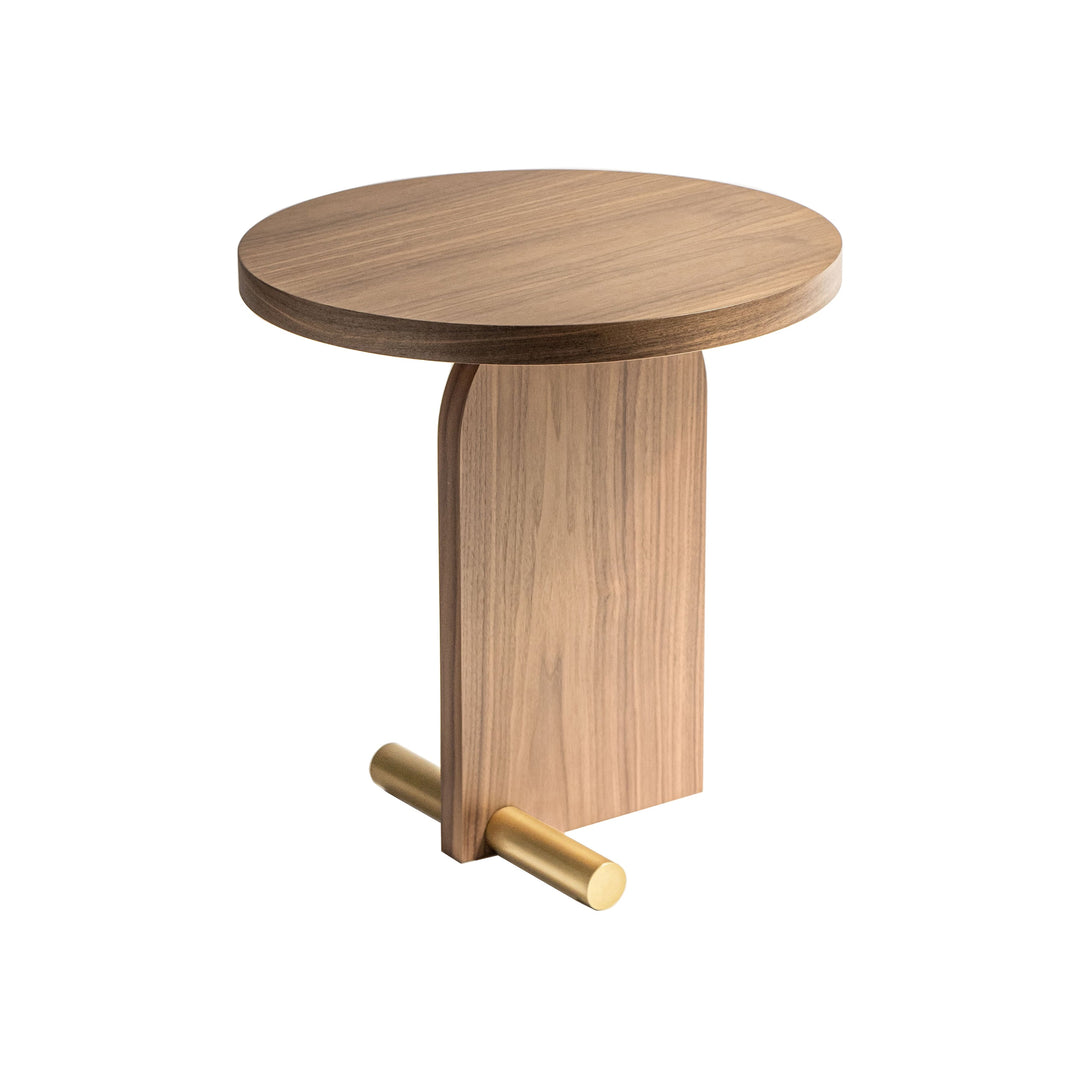 Nova Side Table Accent Tables Nomon Walnut / Brass Small: 18.9 in diameter