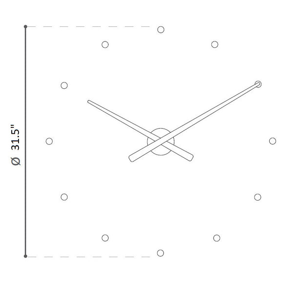 OJ Numbers Clock Wall Clocks Nomon