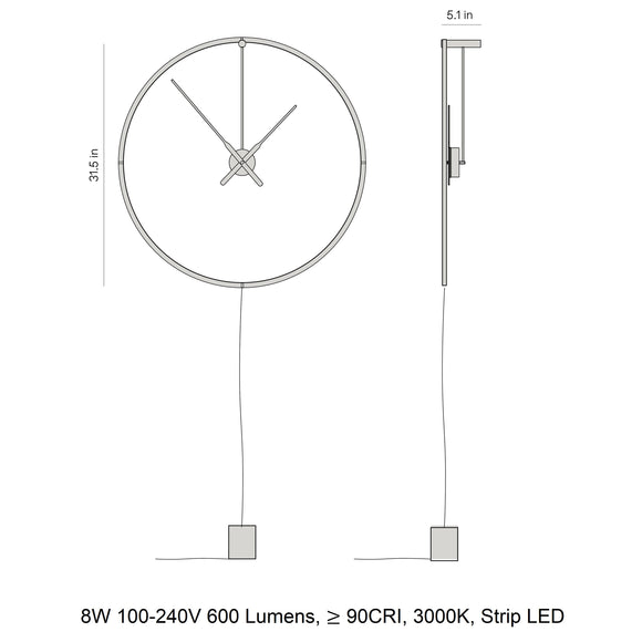 Ombra Premium Wall Clock Wall Clocks Nomon