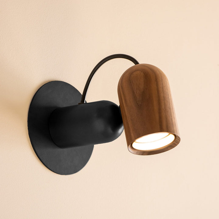 Onfa Wall Sconce Wall Light Fixtures Nomon Natural Walnut / Graphite