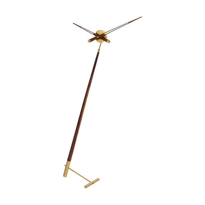 Pisa Floor Clock Nomon Brass / Walnut