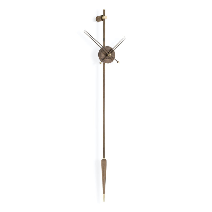 Punto Y Coma Premium Clock Wall Clocks Nomon Brass / Walnut
