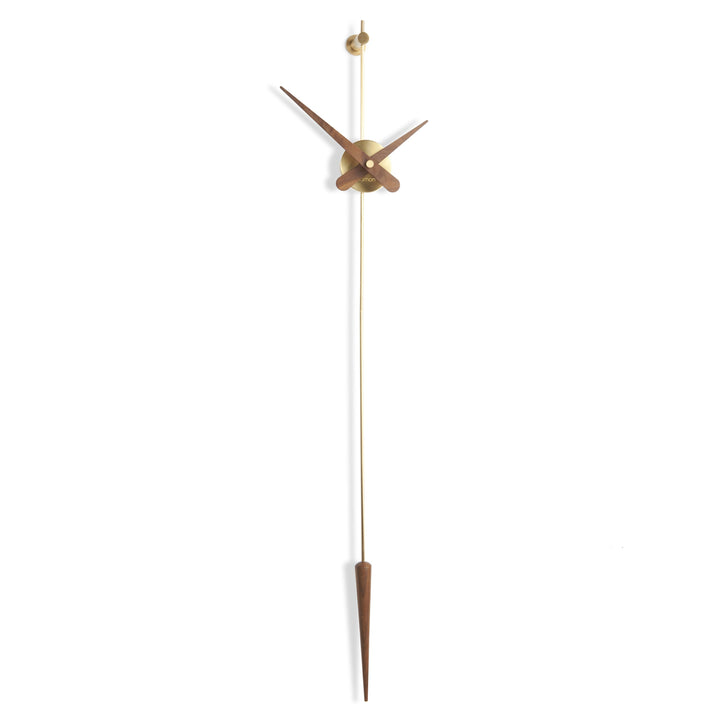 Punto Y Coma Wall Clock Wall Clocks Nomon Brass / Walnut