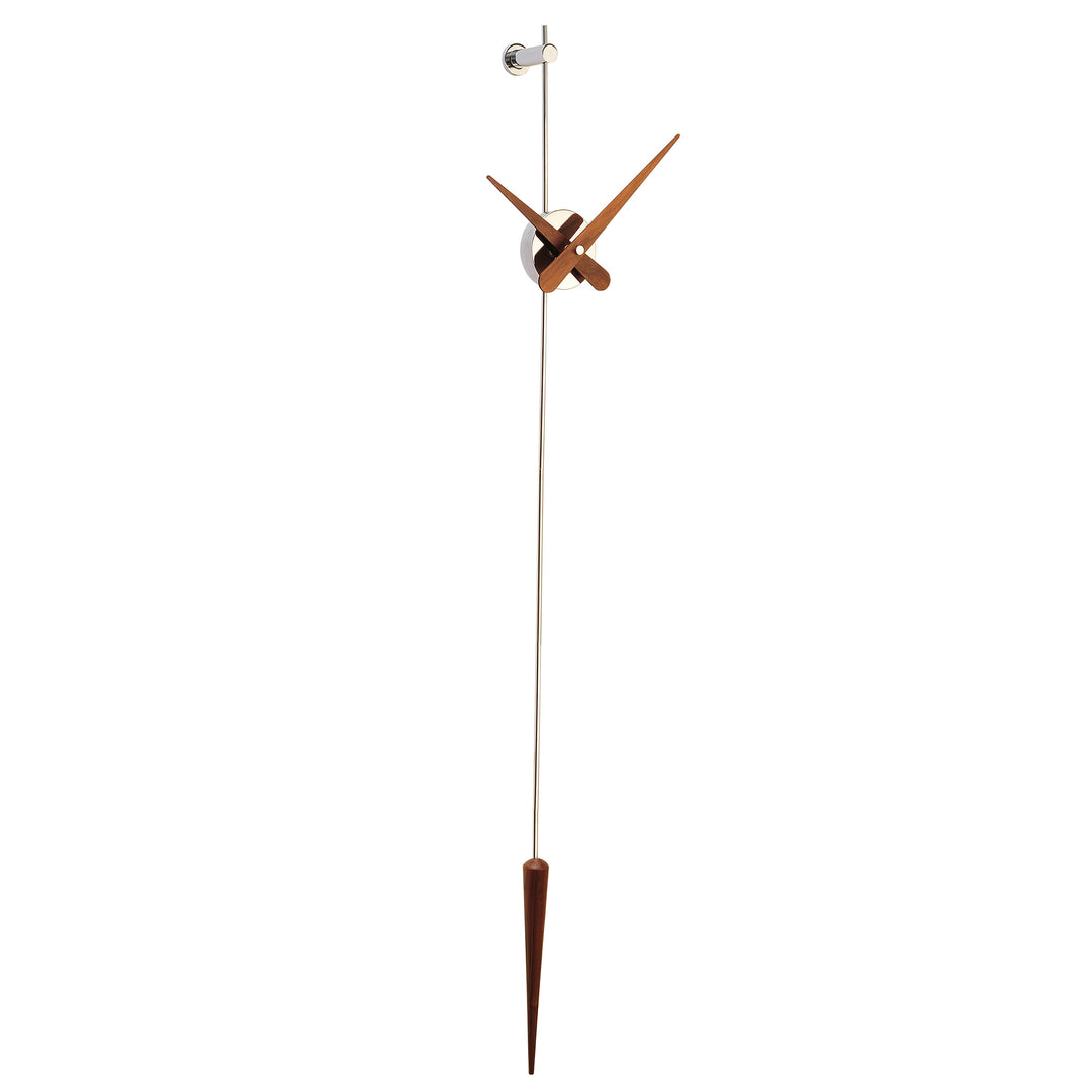 Punto Y Coma Wall Clock Wall Clocks Nomon Chrome / Walnut