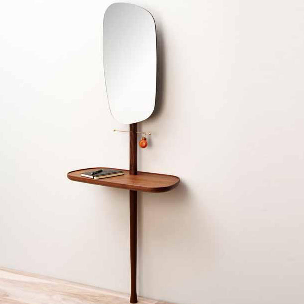 Receiver Console Table Tables Nomon Walnut and Brass