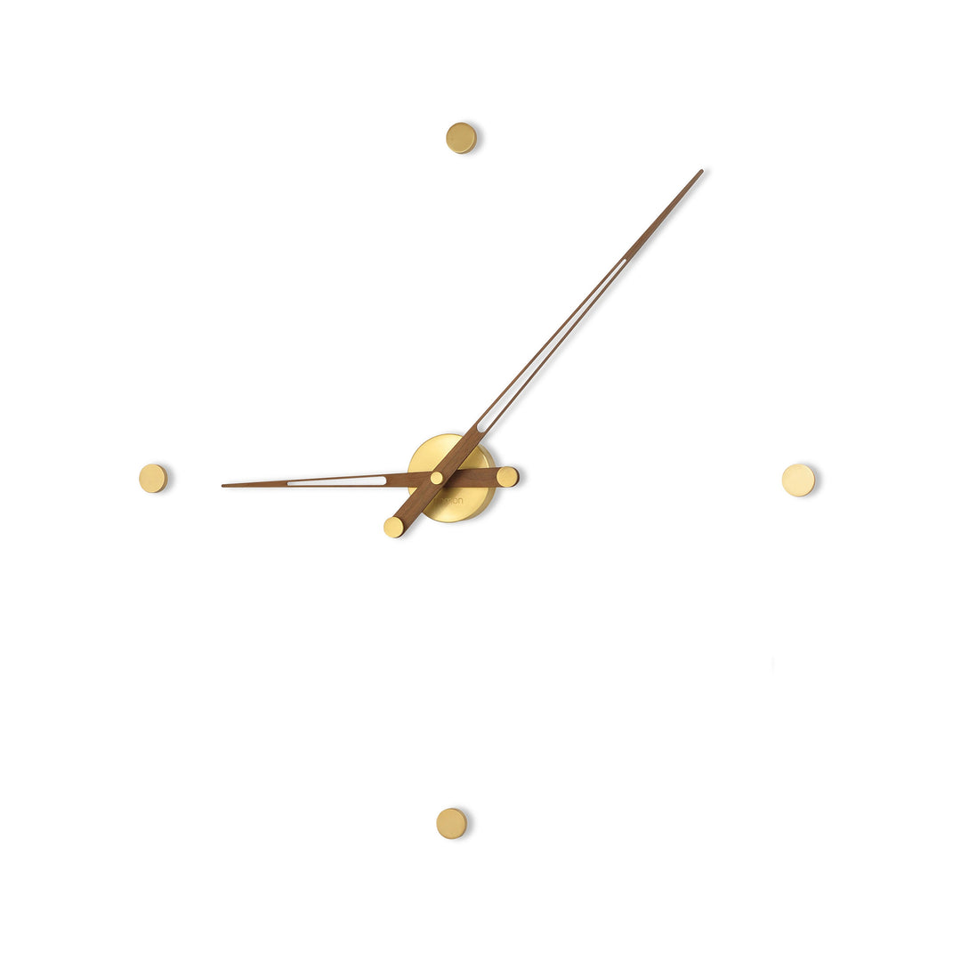 Rodon Wall Clock Wall Clocks Nomon Brass / Walnut 4 Large: 29.1 in width