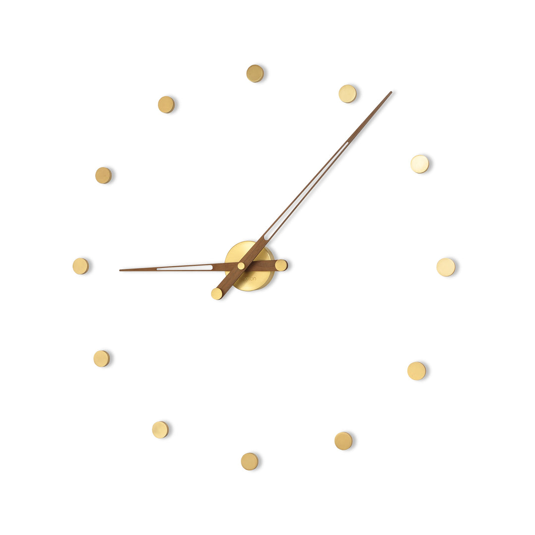 Rodon Wall Clock Wall Clocks Nomon Brass / Walnut 12 Large: 29.1 in width
