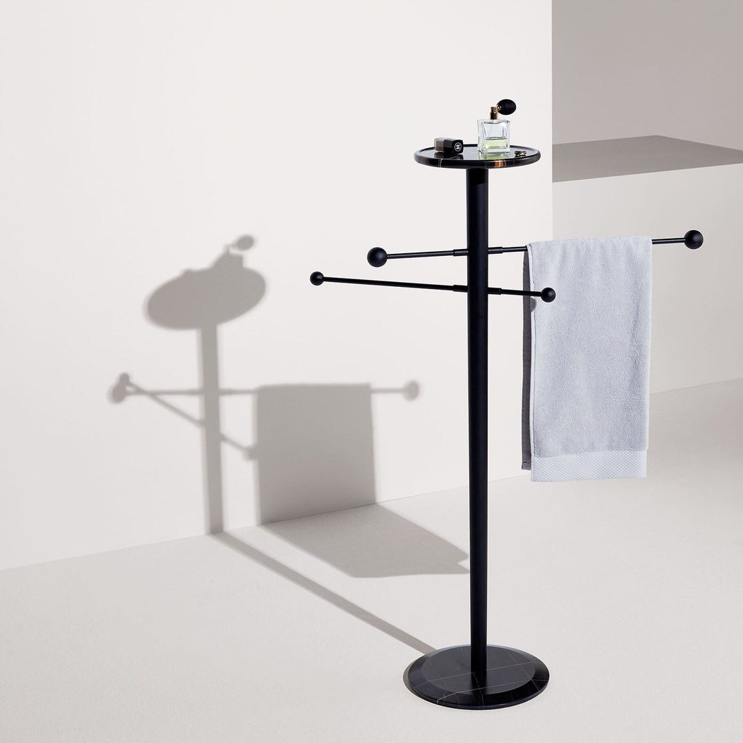 Toallero Towel Stand Towel Racks & Holders Nomon Black / Sahara Noir Marble and Graphite