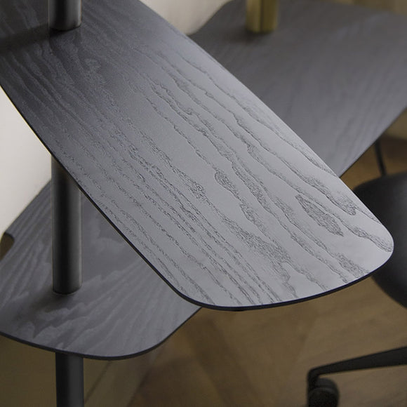 Unica Escritorio Desk in Black Stained Ash Veneered Desks Nomon