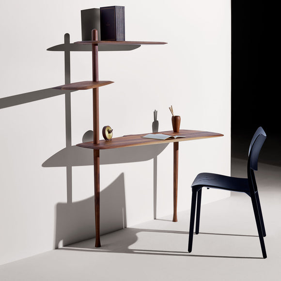 Unica Escritorio Desk in Natural Solid Walnut Desks Nomon