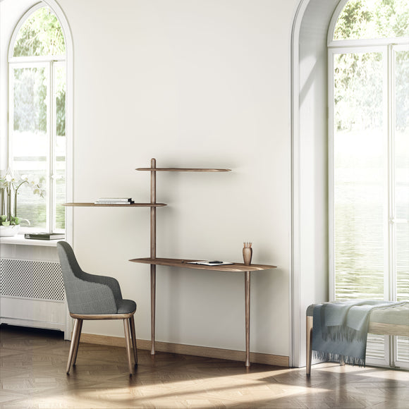 Unica Escritorio Desk in Natural Solid Walnut Desks Nomon