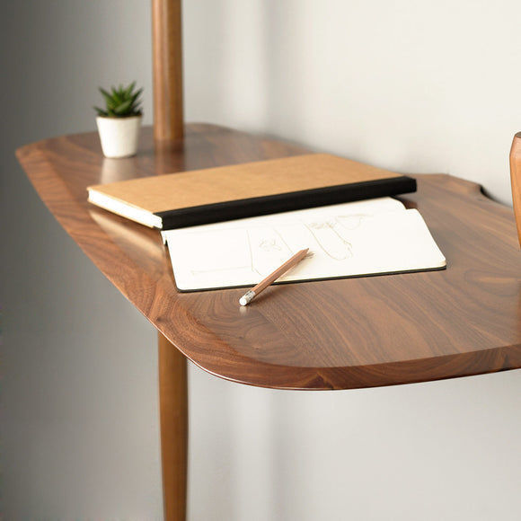 Unica Escritorio Desk in Natural Solid Walnut Desks Nomon