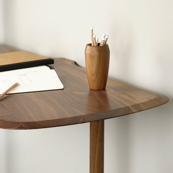 Unica Escritorio Desk in Natural Solid Walnut Desks Nomon