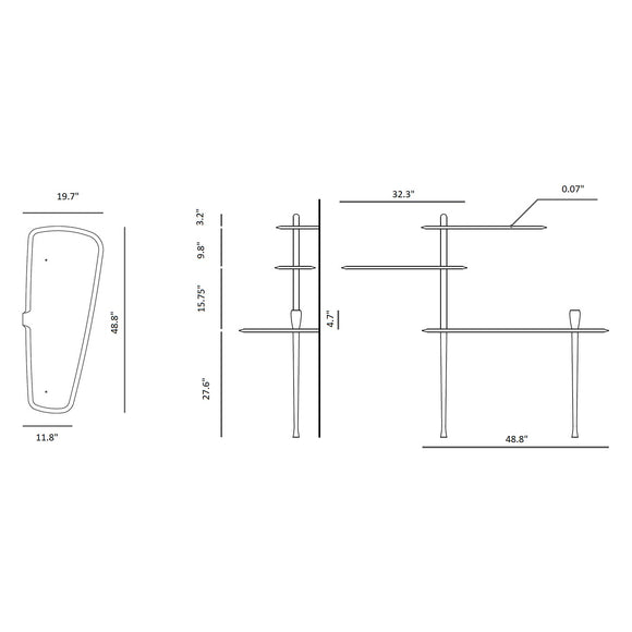 Unica Escritorio Desk in Natural Solid Walnut Desks Nomon