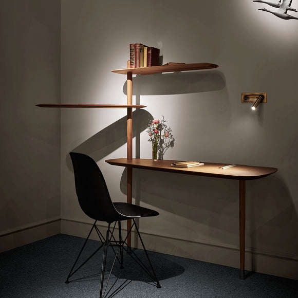 Unica Escritorio Desk in Natural Walnut Veneered Desks Nomon