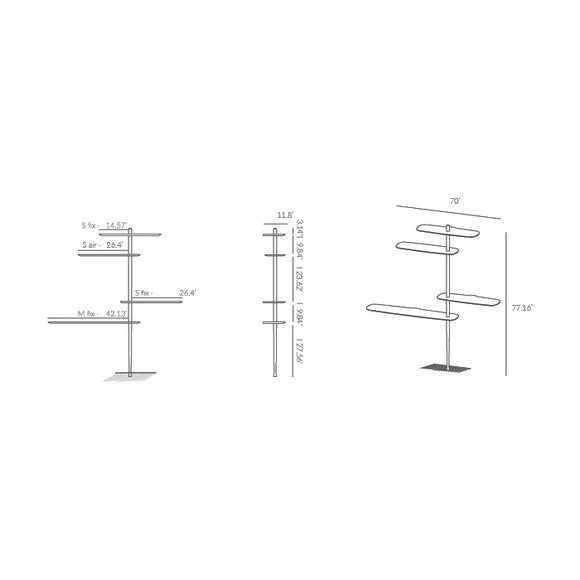 Unica Floor Shelving Bookcases & Standing Shelves Nomon
