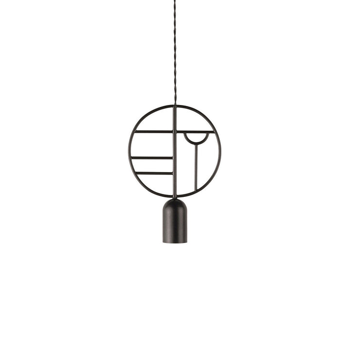 Wooden Dots Circle Pendant Light Lighting Nomon Graphite
