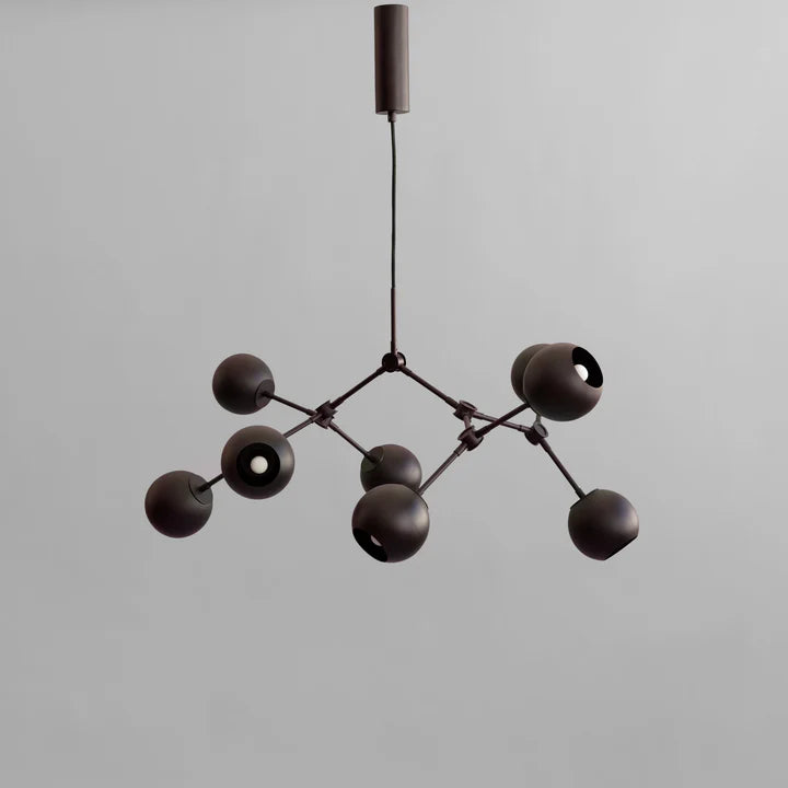 DROP CHANDELIER GLOBE MINI - BURNED BLACK Chandeliers 101 Copenhagen   