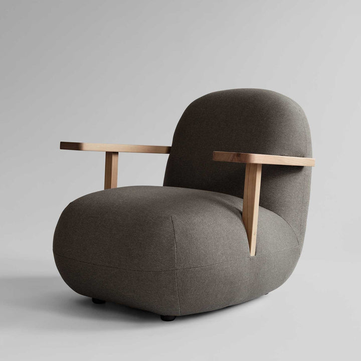 Toe Chair Armrest - Teak / Stone Gray Armchairs 101 Copenhagen