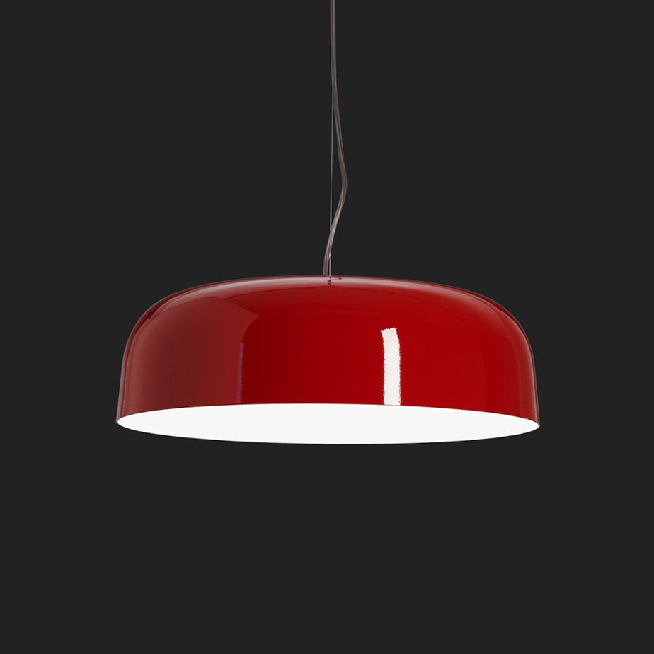 Canopy Pendant Light Lighting OLUCE Red Outside / Lacquered White Inside Large: 35.4 in diameter